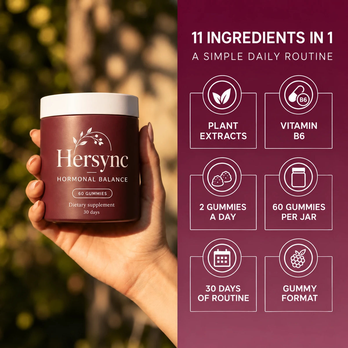 Hersync Hormonal Balance Gummies - product gallery 3 in US English