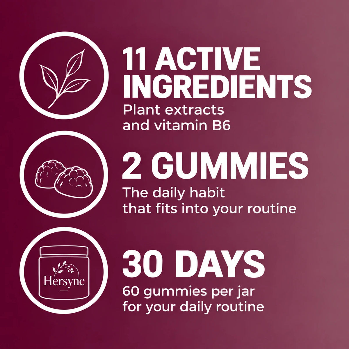 Hersync Hormonal Balance Gummies - product gallery 6 in US English